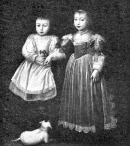 Louise-Christine de Savoie, princesse d'Oneglia, avec son frère François-Hyacinthe