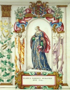 Blanche de Bourgogne épouse de Eduard Le Libéral. Documents de la Walters Art Gallery de Baltimore.